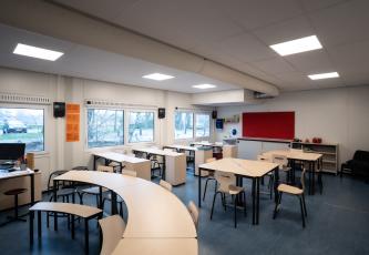 Interieur van een schoolgebouw