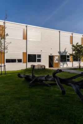 Tijdelijke huisvesting voor een school